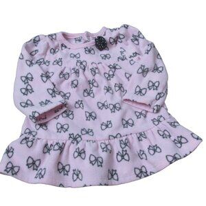 Carters Child of Mine Pullover‎ Shirt Girls Size 12M Pink Black Bows Long Sleeve